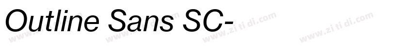 Outline Sans SC字体转换